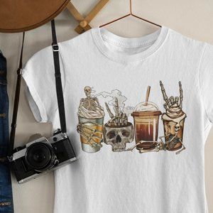 Skeleton/Coffee themed T-Shirt